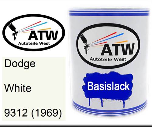 Dodge, White, 9312 (1969): 1L Lackdose, von ATW Autoteile West.